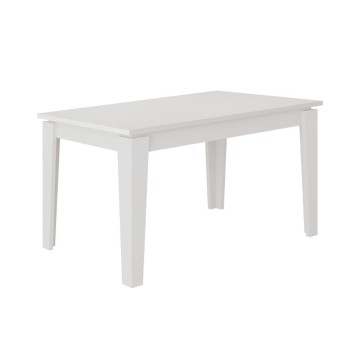 Weißer rechteckiger Tisch 140x80 ausziehbar auf 190 cm Tolmen