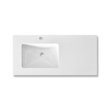 Hängeschrank 90 cm eichenfarben mit Waschbecken - Resia