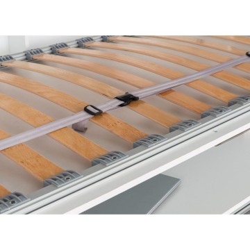 Loft ausziehbares Doppelbett weiß 152x44x208H