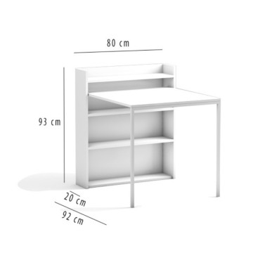 Maso weißer Klapptisch 80x20x93H