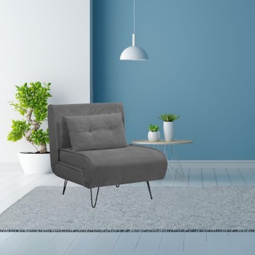 Quarzo Sessel Bett ohne Armlehnen Farbe dunkelgrau