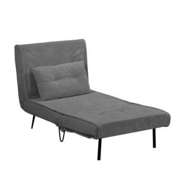 Quarzo Sessel Bett ohne Armlehnen Farbe dunkelgrau