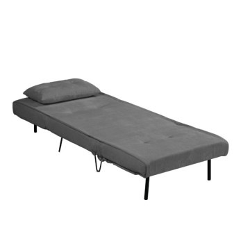 Quarzo Sessel Bett ohne Armlehnen Farbe dunkelgrau