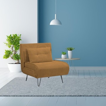 Quarzo Sessel Bett ohne Armlehnen Senf Farbe