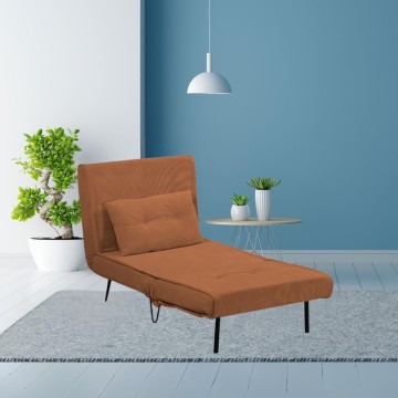 Quarzo Sessel Bett ohne Armlehnen Rost Farbe
