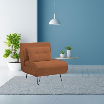 Quarzo Sessel Bett ohne Armlehnen Rost Farbe