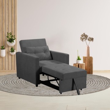 Zaffiro ausziehbarer Sessel Bett dunkelgrau