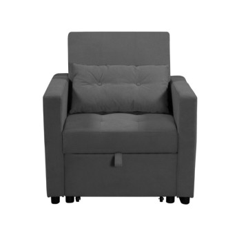 Zaffiro ausziehbarer Sessel Bett dunkelgrau