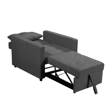 Zaffiro ausziehbarer Sessel Bett dunkelgrau