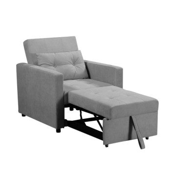 Zaffiro hellgrau ausziehbarer Sessel Bett