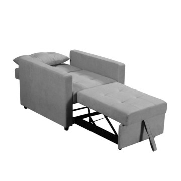 Zaffiro hellgrau ausziehbarer Sessel Bett