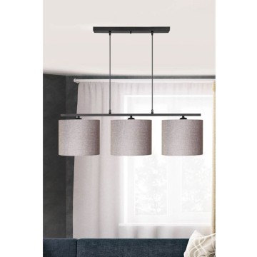 Medusa ASZ1532 Pendelleuchte mit beigem Stoffschirm
