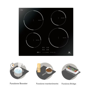 4-Zonen-Induktionskochfeld Master Kitchen MKHI604BK