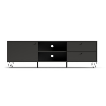 Aldo1 anthrazit TV-Ständer mit Schubladentür und offenem Fach 182x40x50,1H