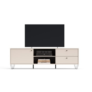 Aldo1 TV-Schrank aus Kaschmir mit Schubladentür und offenem Fach 182x40x50,1H