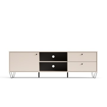 Aldo1 TV-Schrank aus Kaschmir mit Schubladentür und offenem Fach 182x40x50,1H