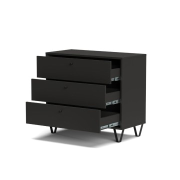 ALDO3 anthrazit 3-Schubladen-Kommode 83,6x40x75,2H