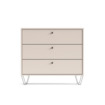 ALDO3 Kommode mit 3 Schubladen aus Kaschmir 83,6x40x75,2H