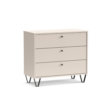 ALDO3 Kommode mit 3 Schubladen aus Kaschmir 83,6x40x75,2H