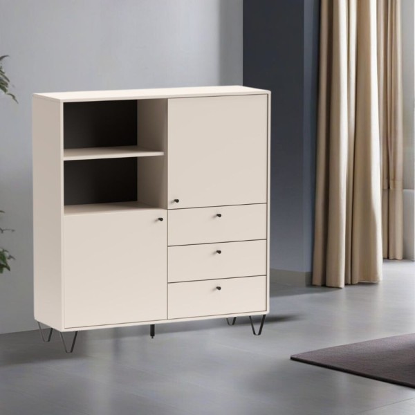 Sideboard mit Schubladentüren und offenem Fach Kaschmir ALDO6 123,6x40x135H Sideboard mit Schubladentüren und offenem Fach Kaschmir ALDO6 123,6x40x135H