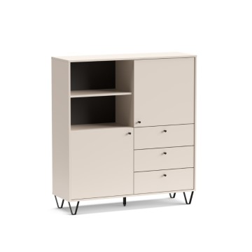 Sideboard mit Schubladentüren und offenem Fach Kaschmir ALDO6 123,6x40x135H