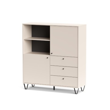 Sideboard mit Schubladentüren und offenem Fach Kaschmir ALDO6 123,6x40x135H