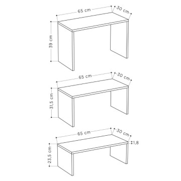 Kanta trio couchtische weiß