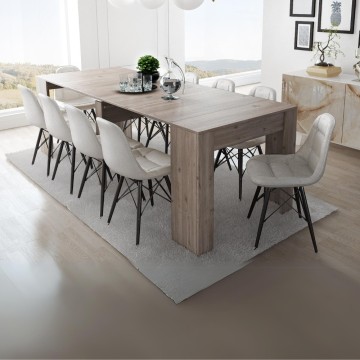 Ausziehbarer Konsolentisch Nelson Eiche Farbe Luka 90x51,6x76,6H
