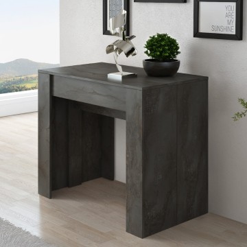 Luka oxydfarbener ausziehbarer Konsolentisch 90x51.6x76.6H