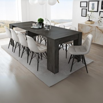 Luka oxydfarbener ausziehbarer Konsolentisch 90x51.6x76.6H