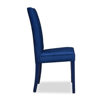Montecarlo 3-Knopf-Stuhl aus blauem Samt