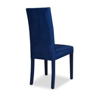 Montecarlo 3-Knopf-Stuhl aus blauem Samt