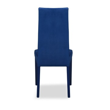 Montecarlo 3-Knopf-Stuhl aus blauem Samt
