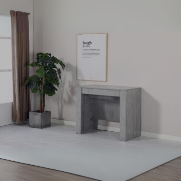 Konsolentisch Ofelia grau 90x50x75h ausziehbar auf 3 Meter