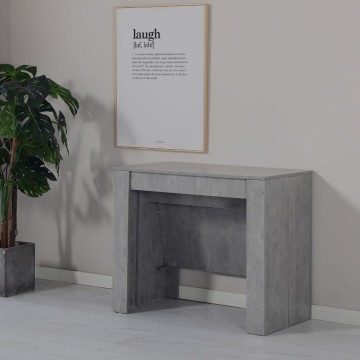 Konsolentisch Ofelia grau 90x50x75h ausziehbar auf 3 Meter