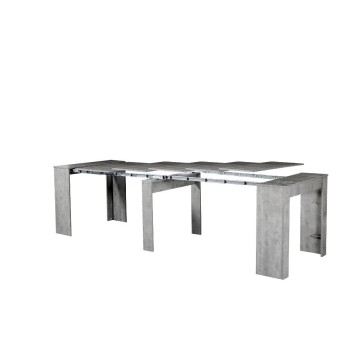 Konsolentisch Ofelia grau 90x50x75h ausziehbar auf 3 Meter