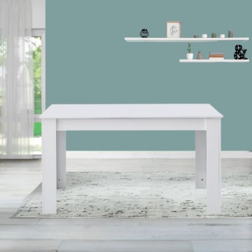 Ausziehbarer rechteckiger Tisch weiß Tony 140x90x78H
