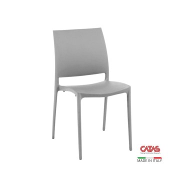 Curtis schwarzer Stuhl aus Polypropylen ergonomisches Design