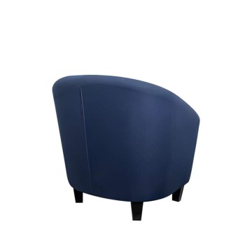 Halong Sessel aus blauem Stoff