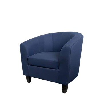 Halong Sessel aus blauem Stoff