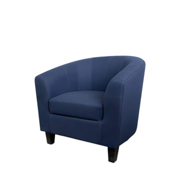 Halong Sessel aus blauem Stoff