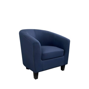 Halong Sessel aus blauem Stoff