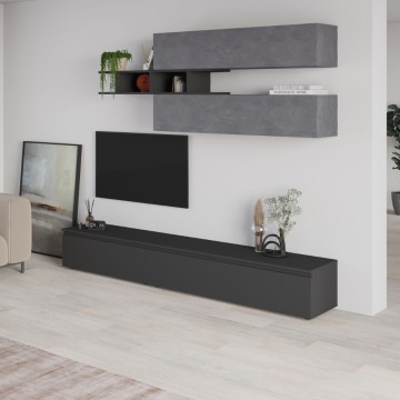 Lagerwand aus Beton und Anthrazit 250x40x206H