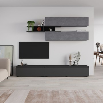 Lagerwand aus Beton und Anthrazit 250x40x206H