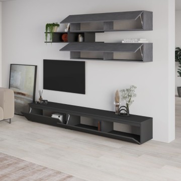 Lagerwand aus Beton und Anthrazit 250x40x206H