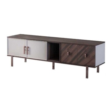 TV-Ständer mit 4 Türen Mozambik spachtelfarbig Merlin 195x47,6x60H