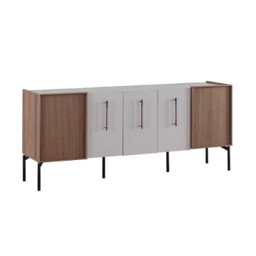 Vega Anrichte 5 Türen beige und kaplan 195x45x83.5H