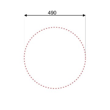 SA02 Edelstahl-Einbauspüle rund Durchmesser 51 cm