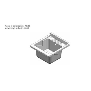Waschbeckenunterschrank Garten weiß 45x50x85 PVC