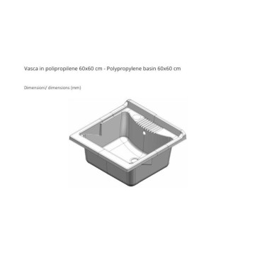 Waschbeckenunterschrank Garten weiß 60x60X85 PVC